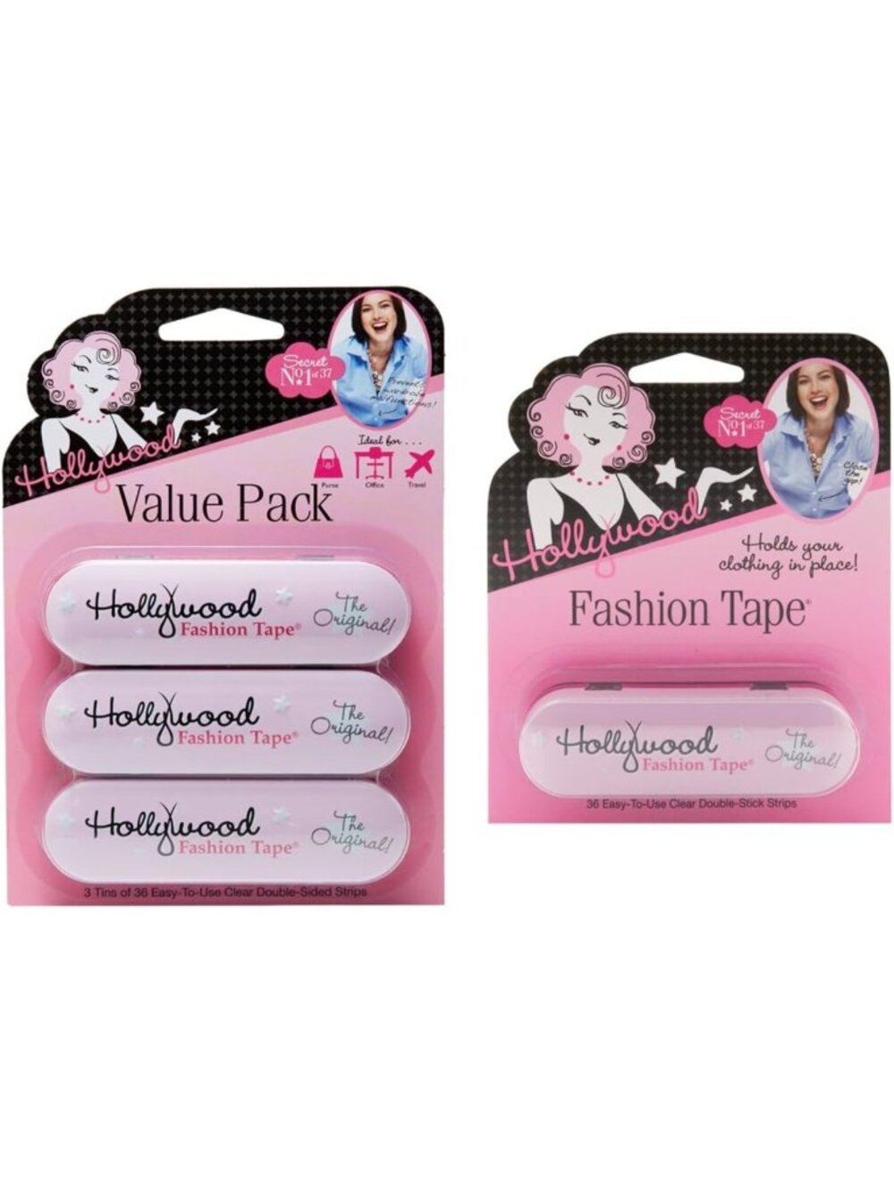 Double-Sided Fashion Tape & Body Tape - 144 Strips for Clothing & Skin Use